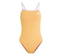 adidas Donna Thin Straps V-Back Swimsuit, Pure Tangerine/Bliss Lilac, 40