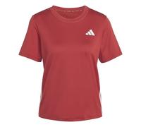 adidas Donna Train Essentials 3-Stripes Workout T-Shirt, Active Maroon/White, M