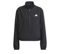 adidas Donna Train Essentials 3-Stripes Woven Warm Up Jacket, Black/White, L