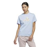 adidas Donna Umbrellas Big Logo Graphic T-Shirt, Glow Blue, L