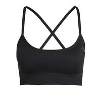 adidas Donna Workout Essentials Knit Light Support Padded Bra, Black, L