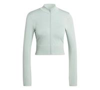 adidas Donna Workout Essentials Knit Zip Through Jacket, Wonder Sage, S