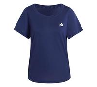 adidas Donna Workout Essentials Scoop Neck T-Shirt, Dark Blue, S