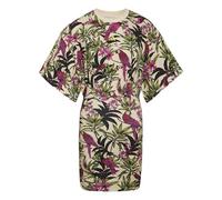 adidas Donna X Farm Rio Dress, Crystal Linen/Semi Lucid Fuchsia/preloved Lime, S