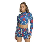 adidas Donna x Farm Rio Training Long Sleeve, Dark Marine/Tactile Red/White, XL