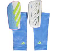 Adidas - Espinillera Tiro SL League, Unisex, Blue fusion-Lucid pink-Lucid lemon, L