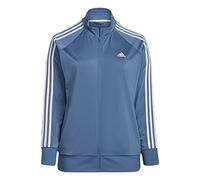 adidas Essentials - Chaqueta deportiva de 3 rayas para mujer, talla grande, Altered Blue/White, 2X