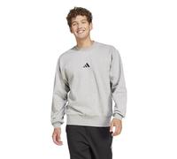 Adidas Essentials Feel Cozy Fleece Sweatshirt Sudadera, Gris Medio Jaspeado/Negro, M para Hombre