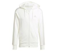 adidas Essentials French Terry 3-stripes Full-zip Hoodie, Sudadera con capucha Hombre, Off White, L