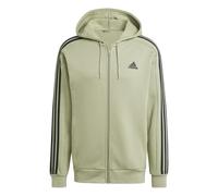 adidas Essentials - Sudadera de forro polar con 3 rayas y cremallera completa para hombre, talla L alta, 2 pulgadas