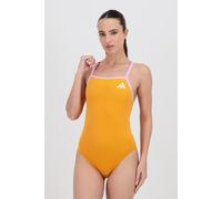 adidas Donna Thin Straps V-Back Swimsuit, Pure Tangerine/Bliss Lilac, 38