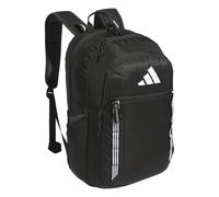 adidas Excel Backpack for Men & Women - Durable Large Athletic Laptop Bag, 7.0/Black/White 3 Stripe Webbing, OSFA