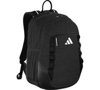 adidas Excelerator Backpack with Laptop Sleeve, Sport Bag for Men and Women, Twill Black/Black/White, One Size