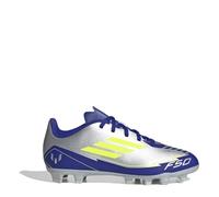 adidas F50 Club Football Boots FG/MG, Zapatillas, Silver Met./Solar Yellow/Lucid Blue, 23 EU