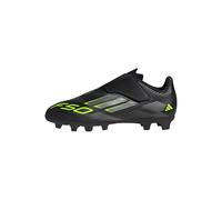 adidas F50 Club Hook and Loop Firm Multi Ground Football Boots Kids, Botas de fútbol Unisex niños, Core Black/Iron Met./Lucid Lemon, 30 1/2 EU