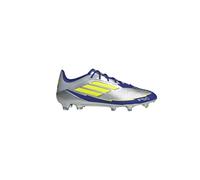 Adidas - Bota de fútbol F50 Elite FG Messi, Unisex, Silver Met-Solar Yellow-Lucid Blue, 7 UK