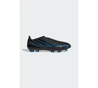 adidas Unisex Adulto F50 Hyperfast League Laceless Firm Ground Football Boots Shoes, Core Black/Core Black/Lucid Ray Blue, 45 1/3 EU