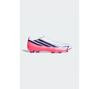 adidas Unisex Adulto F50 Hyperfast League Laceless Firm Ground Football Boots Shoes, FTWR White/Solar Purple/Solar Turbo, 47 1/3 EU