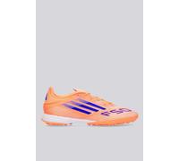 adidas Unisex Bota de fútbol F50 League moqueta, Beam Orange/Lucid Blue/Cloud White, 45 1/3