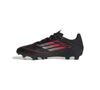 adidas F50 League Football Boots FG/MG, Botas de fútbol Unisex Adulto, Core Black/Iron Metallic/Lucid Red, 44 2/3 EU