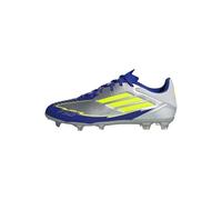 adidas F50 League Football Boots FG/MG, Botas de fútbol Unisex Adulto, Silver Metallic/Solar Yellow/Lucid Blue, 43 1/3 EU