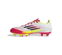 adidas F50 League Football Boots Soft Ground, Botas de fútbol Unisex Adulto, Cloud White/Core Black/Solar Yellow, 42 EU