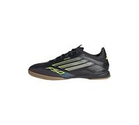 adidas F50 League Indoor Football Boots, Botas de fútbol Unisex Adulto, Core Black/Iron Metallic/Lucid Lemon, 45 1/3 EU
