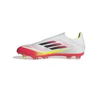 adidas F50 League Laceless Football Boots FG/MG, Botas de fútbol Unisex Adulto, Cloud White/Core Black/Solar Yellow, 46 EU