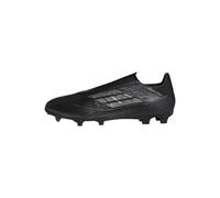 adidas F50 League Laceless Football Boots Firm Ground, Botas de fútbol Unisex Adulto, Core Black/Iron Metallic/Gold, 45 1/3 EU