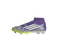 adidas F50 League Mid Firm Multi Ground Football Boots, Botas de fútbol Unisex Adulto, Purple Rush/Cloud White/Lucid Lemon, 45 1/3 EU