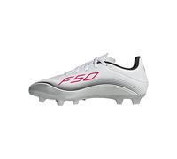 adidas F50 Messi Club Firm Multi Ground Football Boots, Botas de fútbol Unisex Adulto, Cloud White/Lucid Red/Silver Metallic, 38 EU