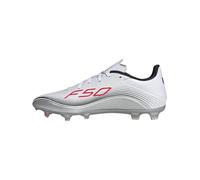 adidas F50 Messi League Firm Multi Ground Football Boots, Botas de fútbol Unisex Adulto, Cloud White/Lucid Red/Silver Metallic, 48 2/3 EU