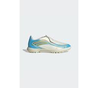 adidas Unisex niños F50 Messi League Laceless Turf Football Kids Shoes, Ivory/Semi Blue Burst/Icey Blue, 29 EU