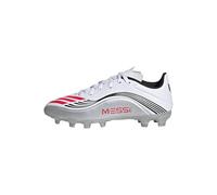 adidas F50 Messi League Multi Ground Football Boots Kids, Botas de fútbol Unisex niños, FTWR White/Lucid Red/Silver Met, 35 EU