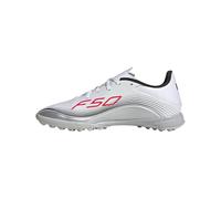 adidas F50 Messi League Turf Football Boots, Botas de fútbol Unisex Adulto, Cloud White/Lucid Red/Silver Metallic, 46 2/3 EU