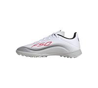 adidas F50 Messi League Turf Football Boots Kids, Botas de fútbol Unisex niños, Cloud White/Lucid Red/Silver Metallic, 33 1/2 EU