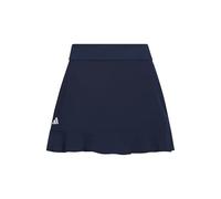 adidas Falda con volantes para niñas, poliéster reciclado, color blanco, Azul marino universitario, 11-12 Años