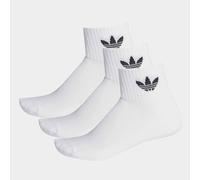 Adidas Mid Ankle SCK Socks, Unisex-Adult, White/White/Black, S
