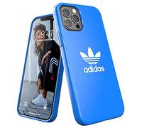 adidas Funda diseñada para iPhone 12 / iPhone 12 Pro 6.1, Fundas a Prueba de caídas, Bordes elevados, Carcasa Original, Color Azul
