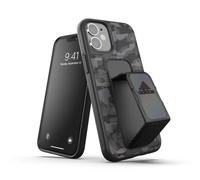 adidas Funda diseñada para iPhone 12 Mini 5.4, diseño de Camuflaje, Correa de Mano, Fundas a Prueba de caídas, Bordes elevados, Color Negro