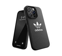 adidas Funda diseñada para iPhone 14 Pro | Protección Resistente a los Golpes | Compatible con Carga inalámbrica | Diseño de trébol Blanco y Negro de 6,1 Pulgadas | Funda Protectora Original