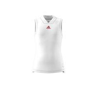 adidas G Q3 Match Tank Top sin Mangas, Niñas, Blanco/Escarl, 170 (14/15 años)