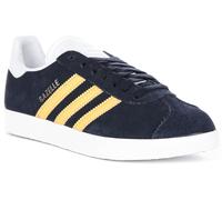 Adidas Gazelle 3 Stripes Logo Años 90 Suede Hombre Trainer Navy Yellow UK 6 - 13