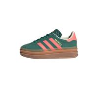 Adidas Gazelle Bold J Big Kid Sneaker, Verde universitario/Coral señal/Blanco c, 5 niños grandes