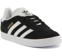 Zapatillas Adidas Gazelle C Con Cordones Unisex En Negro Y Blanco UK 1 - 14