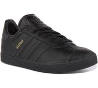 ADIDAS Gazelle J Estilo Retro Cuero Unisex Zapatillas En Gris Talla UK 3-6