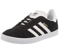 adidas Gazelle J, Zapatillas de gimnasia Unisex niños, Negro (Core Black/Footwear White/Gold Metallic), 38 2/3 EU