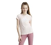 adidas Girl'S Camiseta Essentials Big Logo Cotton, Sandy Pink/White, 152