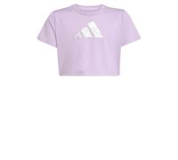 adidas Girl'S Camiseta Training Essentials Glam Print, Powder Plum/Silver Metallic, 140
