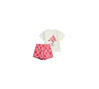 adidas Girl's CONJUNTO CAMISETA Y PANTALÓN CORTO DISNEY MINNIE MOUSE, Off White/Pink Fusion/Pure Ruby, 104